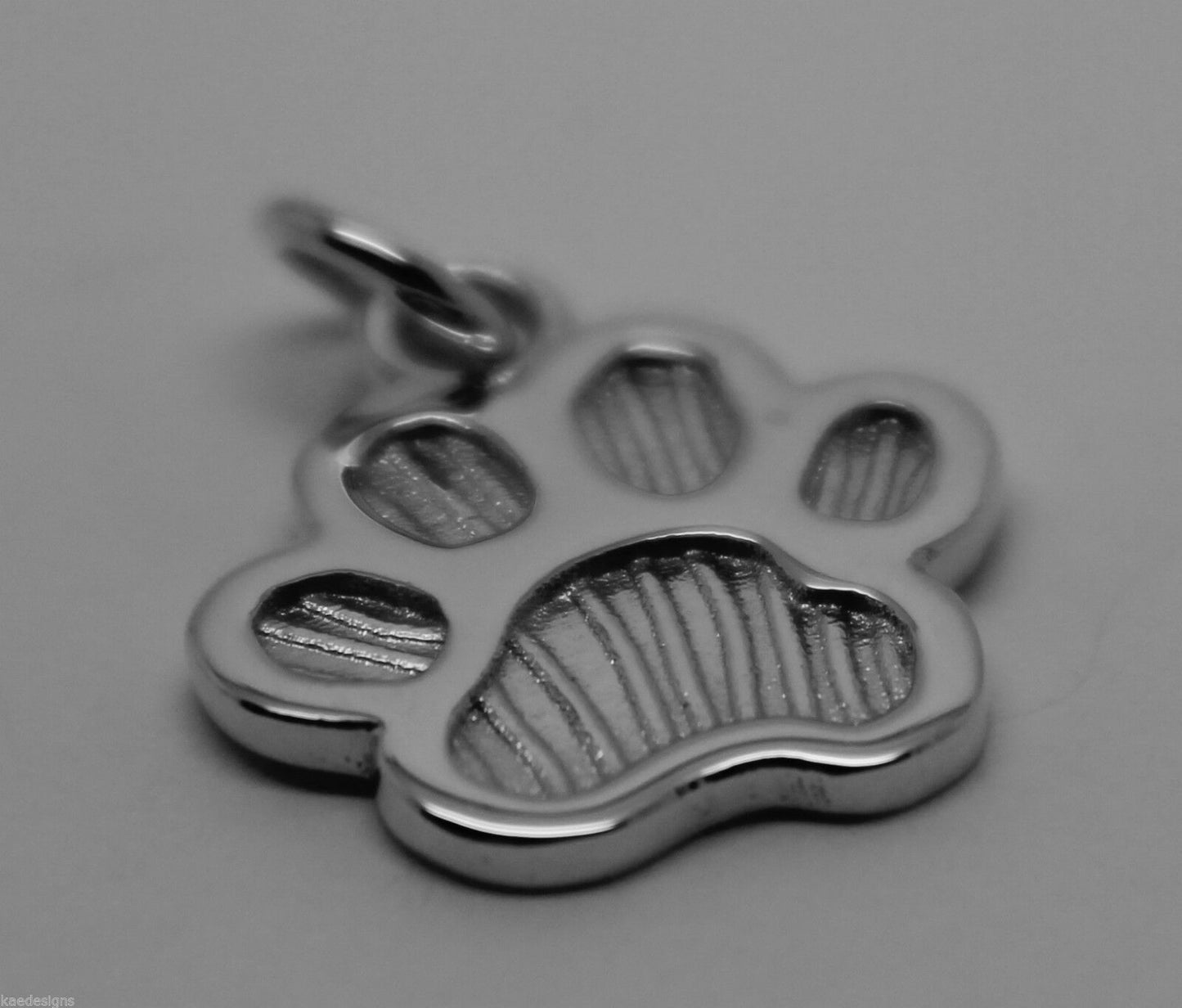 Small 9ct Yellow or Rose or White Gold Dog Animal PAW Pendant or Charm Shield