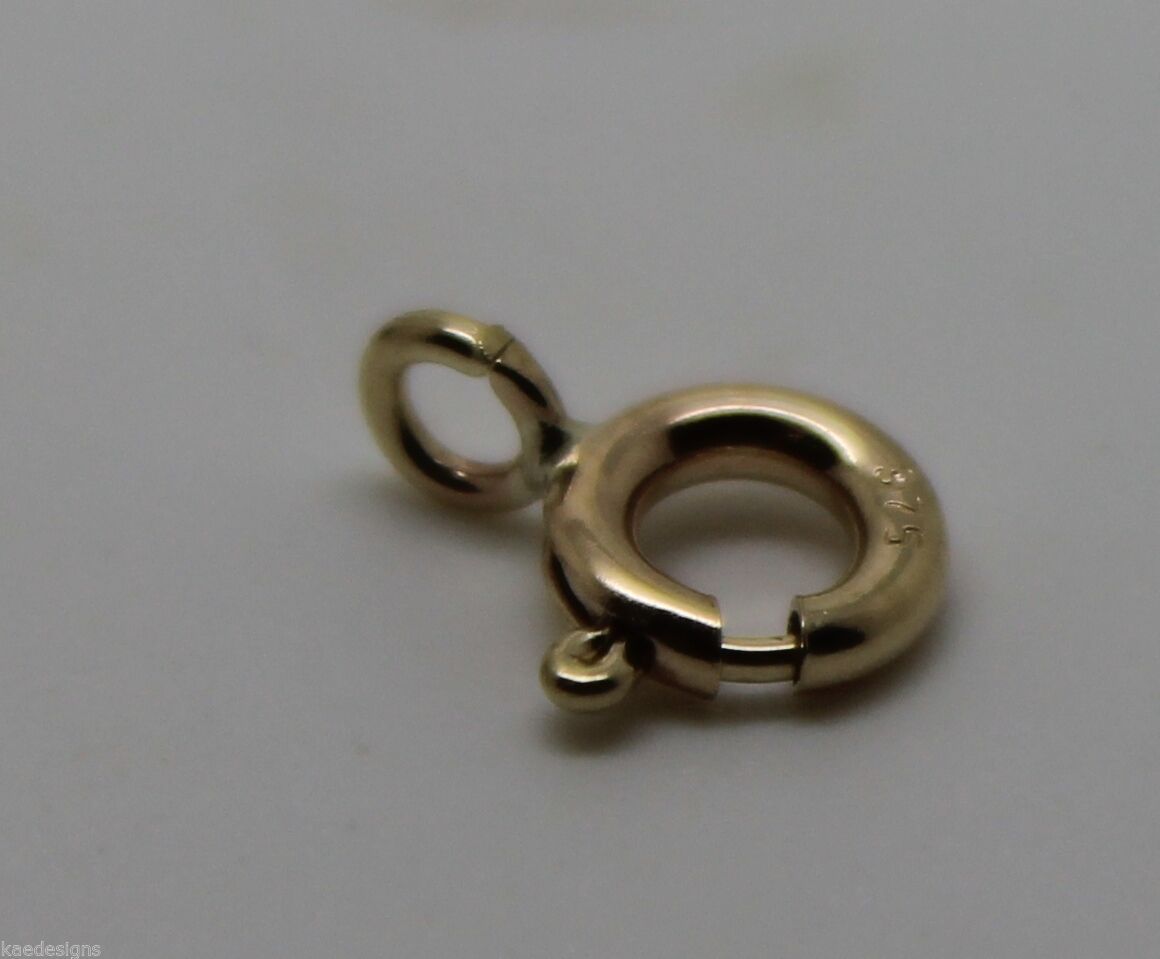 18ct or 9ct Yellow or Rose or White Gold Bolt Ring Open Clasp 4.5mm to 8mm