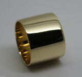 Size Q /  8 9ct Yellow, Rose or White Gold Full Solid 16mm Extra Wide Band Ring
