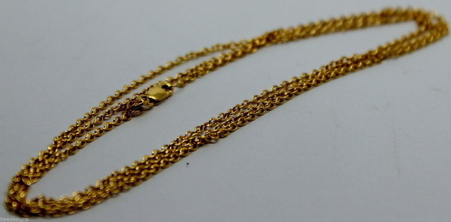 Genuine 9ct 9k Yellow or Rose Gold Belcher Chain Necklace 80cm Very Long 4.5grams