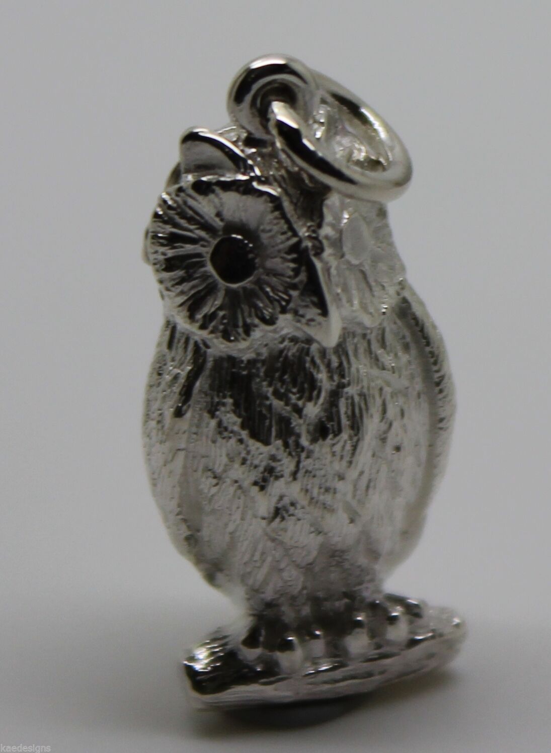 Heavy Genuine Sterling Silver 925 3D Heavy Owl Pendant