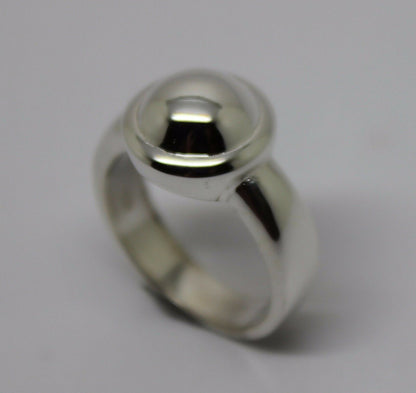 Size J Kaedesigns New Genuine Ring Heavy New Sterling Silver 925 Half Ball Ring