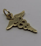 Genuine  9ct Yellow or Rose or White Gold or Silver Small Serpent Medical Alert pendant