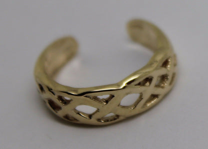 Kaedesigns New Genuine  Solid 9ct 9kt Yellow, Rose or White Gold Celtic Weave Toe Ring 432