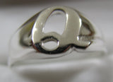 Kaedesigns, Genuine, Solid Yellow Or Rose Or White Gold 375 Large Initial Ring Q