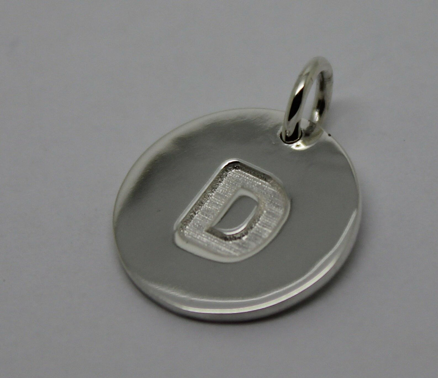 Kaedesigns, Genuine Solid Sterling Silver Initial Pendant - All Letter Available