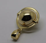 Genuine New Belcher 14mm 9ct Yellow, Rose or White Gold Ball Drop Pendant