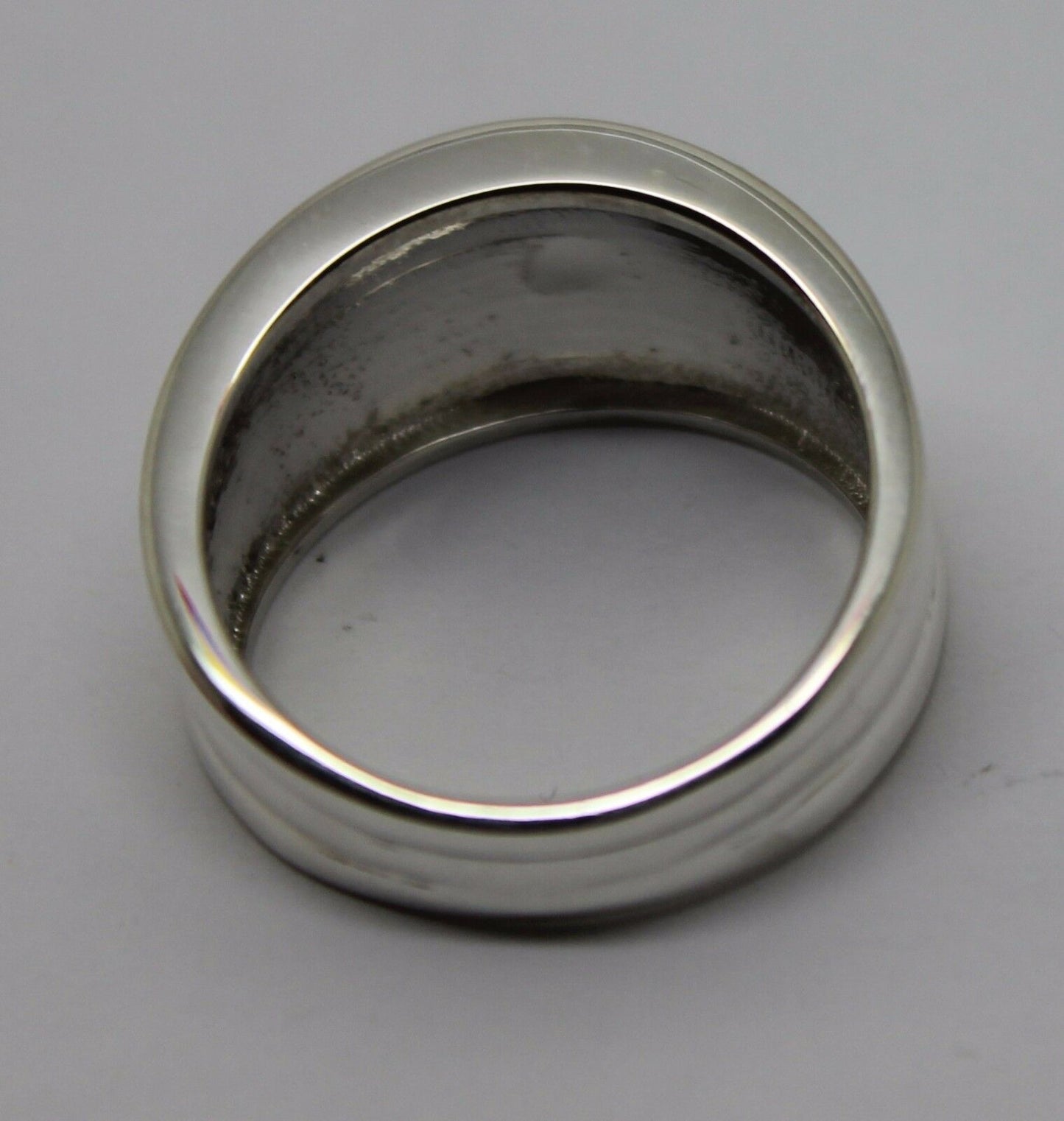 Size L, Kaedesigns, Genuine Sterling Silver 925 Thick Dome Ring 12mm Wide