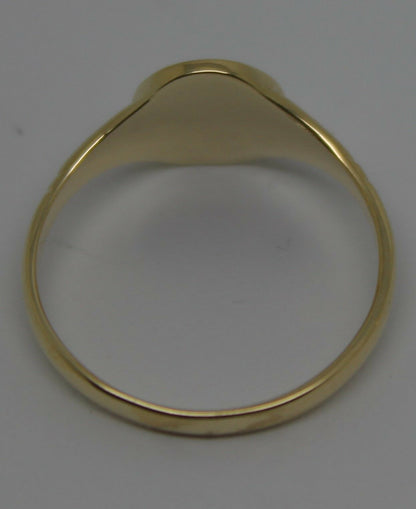 Size K 1/2 Genuine Solid New 9ct Yellow, Rose or White Gold Oval Signet Ring Engraved With One Initial