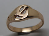 Genuine 9ct 9K Solid Yellow Or Rose Or White Gold 375 Large Initial Ring G