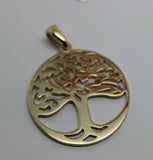 Genuine Heavy Solid 9ct Yellow Or Rose Or White Gold Tree Of Life Large Pendant