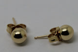 Kaedesigns New 14ct Yellow Gold 5mm Stud Ball Earrings