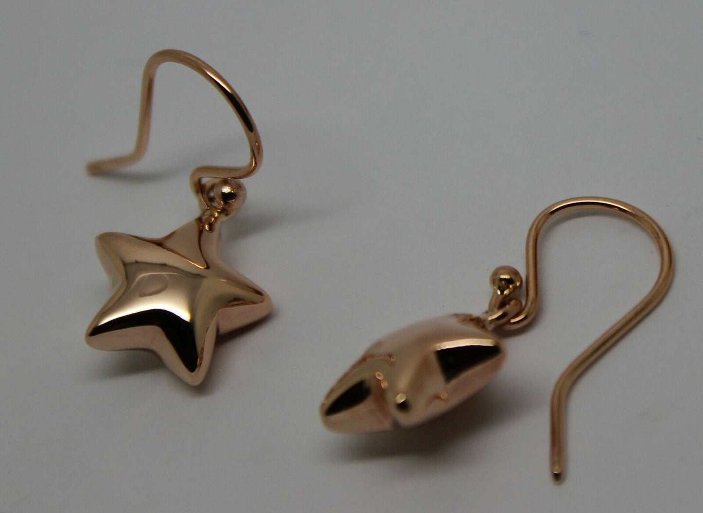 Kaedesigns, 9ct Yellow Or White Or Rose Gold Bubble Drop Star Hook Earrings