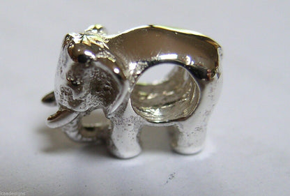 Kaedesigns, 9ct Yellow Or Rose Or White Gold Or Silver Elephant Bead Charm