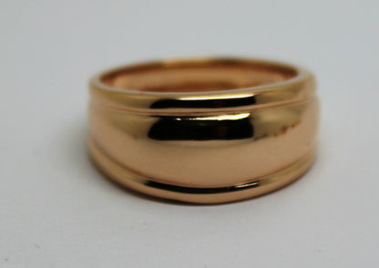 Kaedesigns, Genuine 9ct Full Solid Yellow, Rose or White Gold Thick Dome Ring 10mm Wide Size X