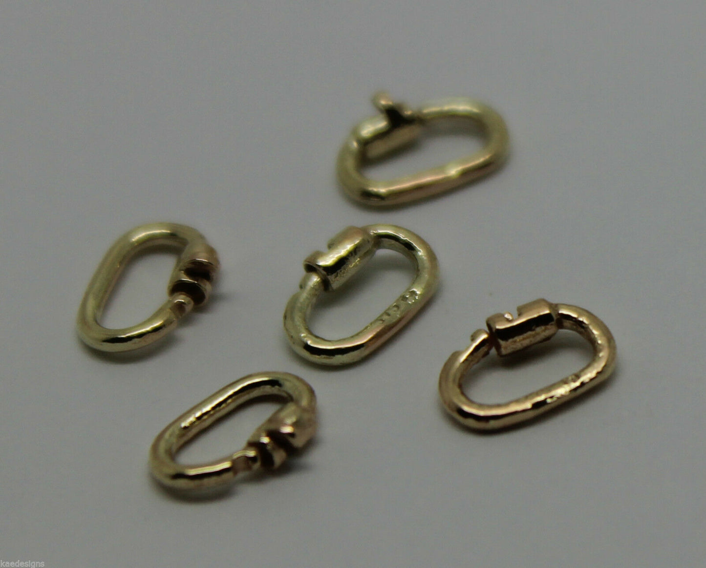 Kaedesigns, 9ct Yellow Gold 375 Or Sterling Silver 925 Link Lock Locks 5 Units