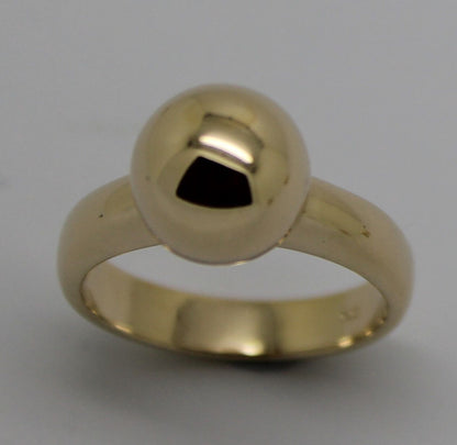 Kaedesigns New Genuine Size N 9ct 9kt Yellow, Rose or White Gold 10mm Full Ball Ring