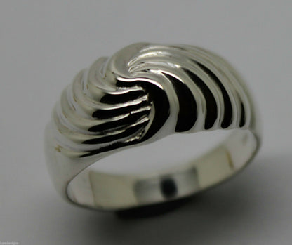 Genuine 9ct Yellow or Rose or White Gold or Sterling Silver Swirl Dress Ring