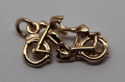 Kaedesigns Genuine 9ct Yellow or Rose or White Gold or Silver Motorbike Pendant