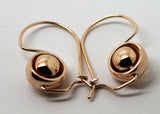 Kaedesigns New Genuine 9ct 9Kt Yellow, Rose or White Gold Spinning Belcher Ball Earrings