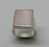 New Genuine Sterling Silver Wide Pink Mother Of Pearl *Free Express Post In Oz*