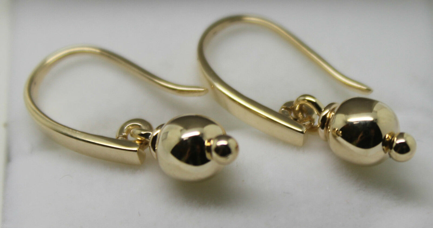 Kaedesigns, Genuine 9ct 9k Yellow Or Rose Or White Gold 6mm Ball Drop Earrings