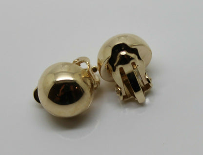 Kaedesigns New 9ct Yellow, Rose Or White Gold Clip On 10mm Half Ball Earrings