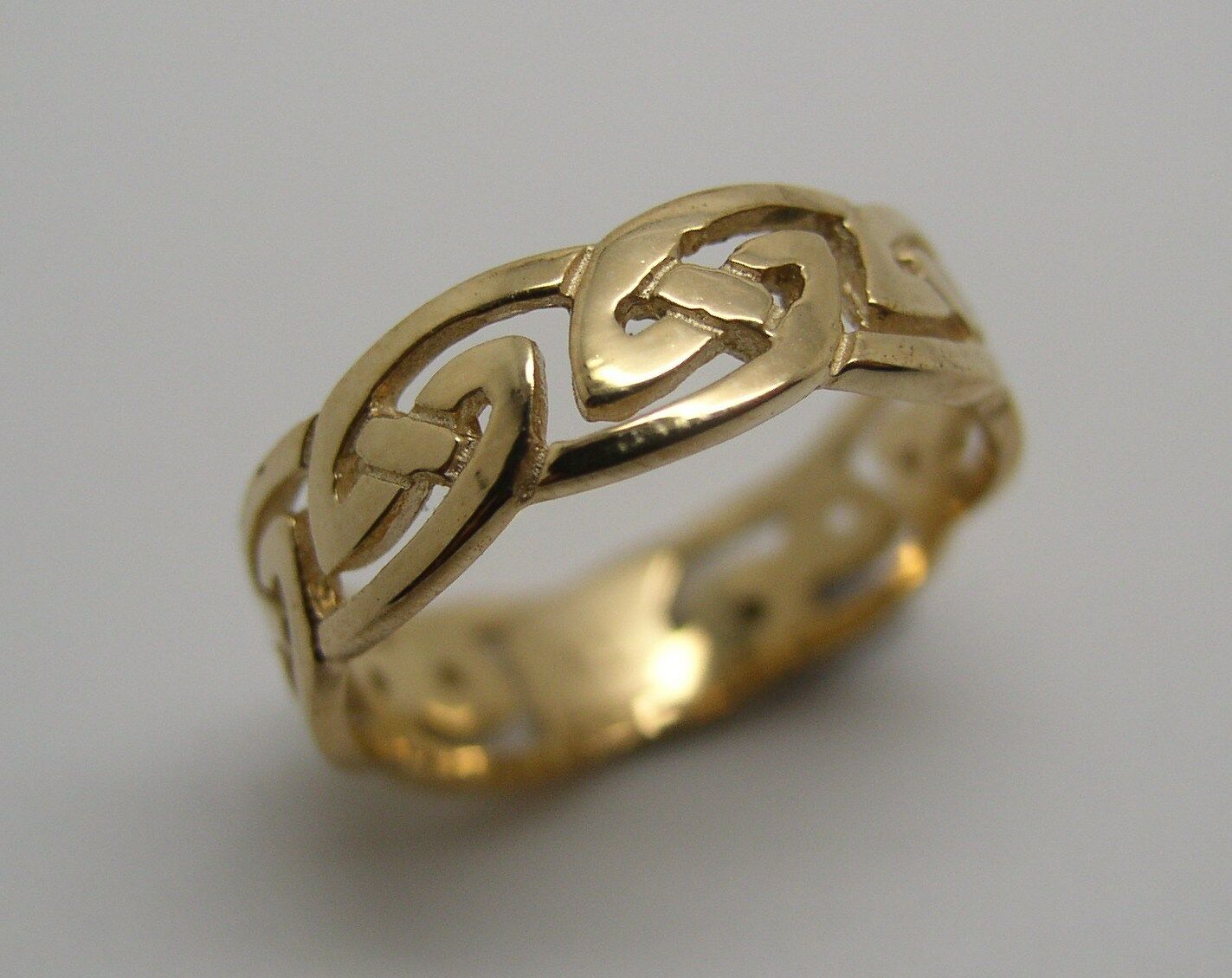 Size T / 9 New Genuine 9ct 9Kt Full Solid Yellow Gold Celtic Weave Ring 274