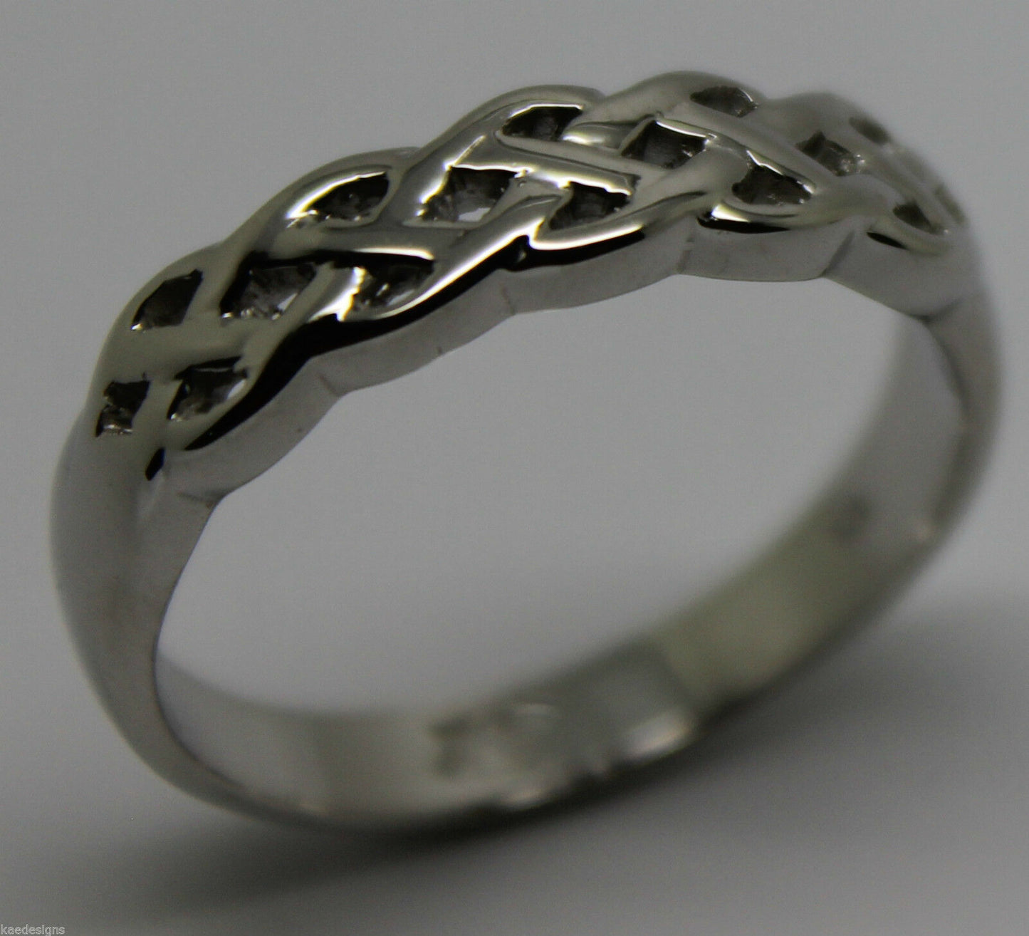 Kaedesigns,Genuine 9ct White, Rose Or White Gold Large Celtic Ring In Your Size