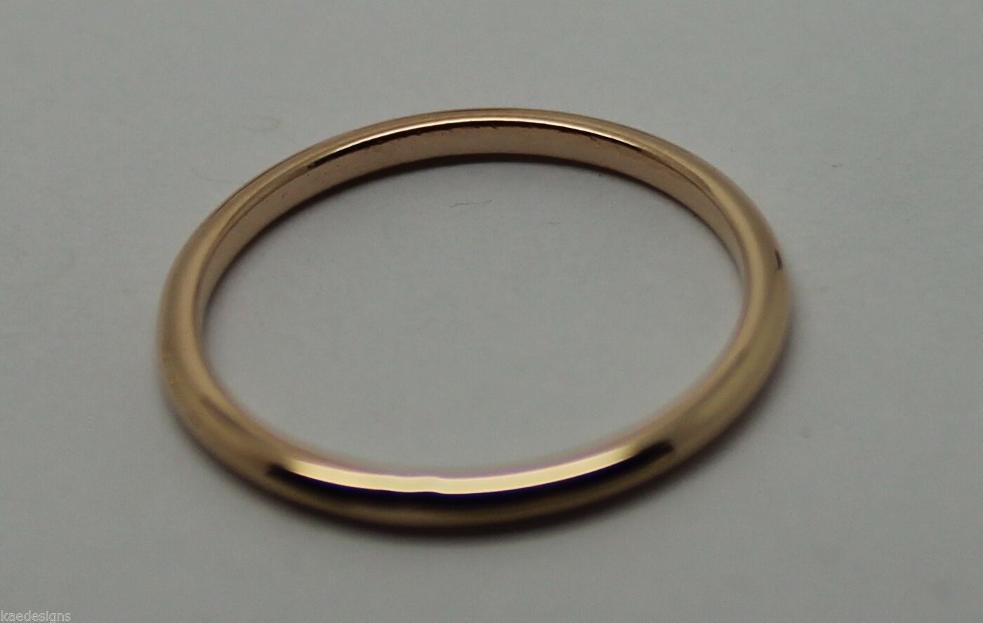 New Genuine Solid 9ct 9k White Or Rose Or Yellow Gold 1.5mm Wedding Band Ring