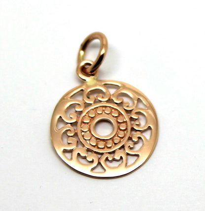 Kaedesigns Genuine New Genuine 9ct Yellow, Rose or White Gold Circle Filigree Pendant