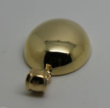 Genuine New 9ct 9kt Yellow, Rose or White Gold Oval Half Bubble Ball Pendant