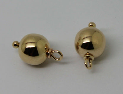 Genuine 9ct Yellow, Rose or White Gold 10m Ball Plain Balls For Charm Earrings