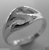 Genuine Solid 9ct 9K Yellow Or Rose Or White Gold 375 Large Initial Ring S