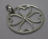 Sterling Silver 925 Four Heart Pendant + Enhancer *Free Express Post In Oz*