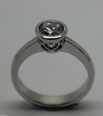 Kaedesigns, New Genuine 9ct 375 Solid White Gold Ring Size M