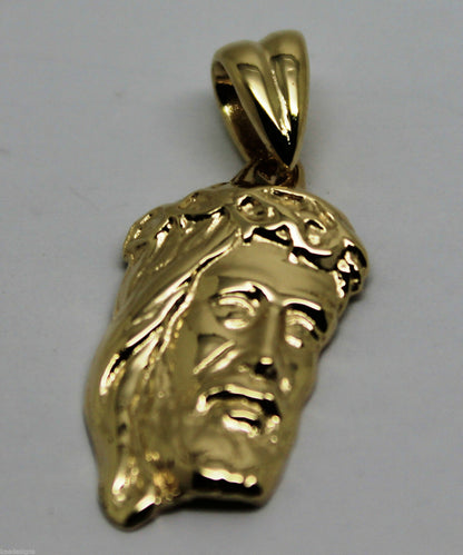 Kaedesigns, Genuine heavy 9ct 9k Yellow, Rose or White Solid Gold Jesus Pendant Religious