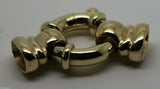 Kaedesigns, New 16mm Genuine 9ct 375 Large Yellow, Rose or White Gold Bolt Ring Clasp With Ends