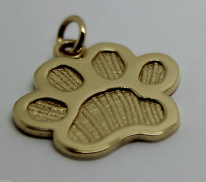 Kaedesigns, Large 9ct Yellow or Rose or White Gold charm Dog Animal PAW Pendant