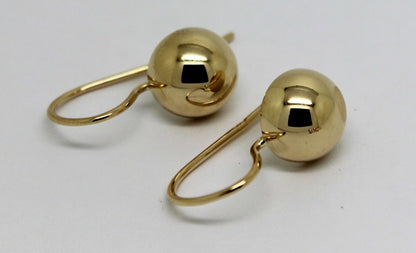 Kaedesigns New 9ct Solid Yellow, Rose Or White Gold 10mm Half Plain Ball Earrings