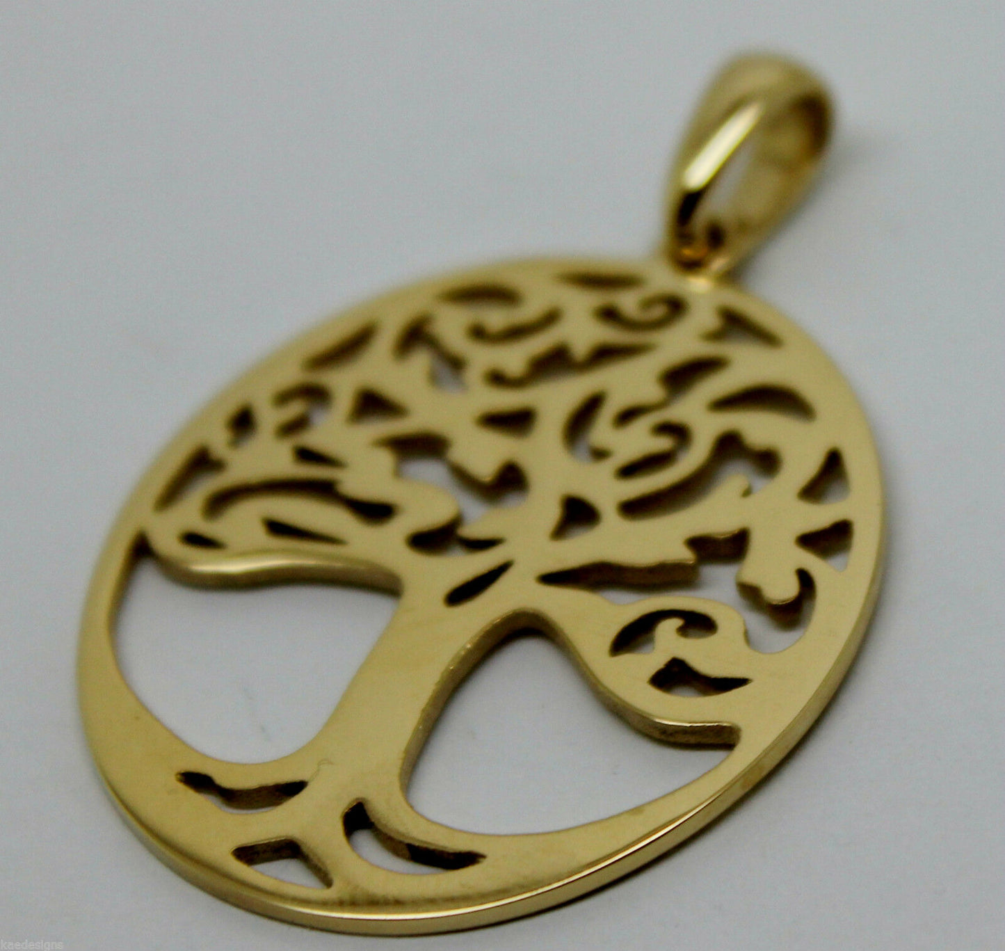 Genuine Heavy Solid 9ct Yellow Or Rose Or White Gold Tree Of Life Large Pendant