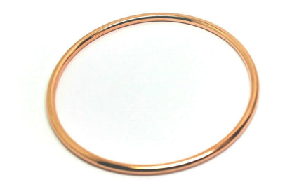 Genuine 9ct Rose Gold 3mm Wide Golf Bangle Many sizes available