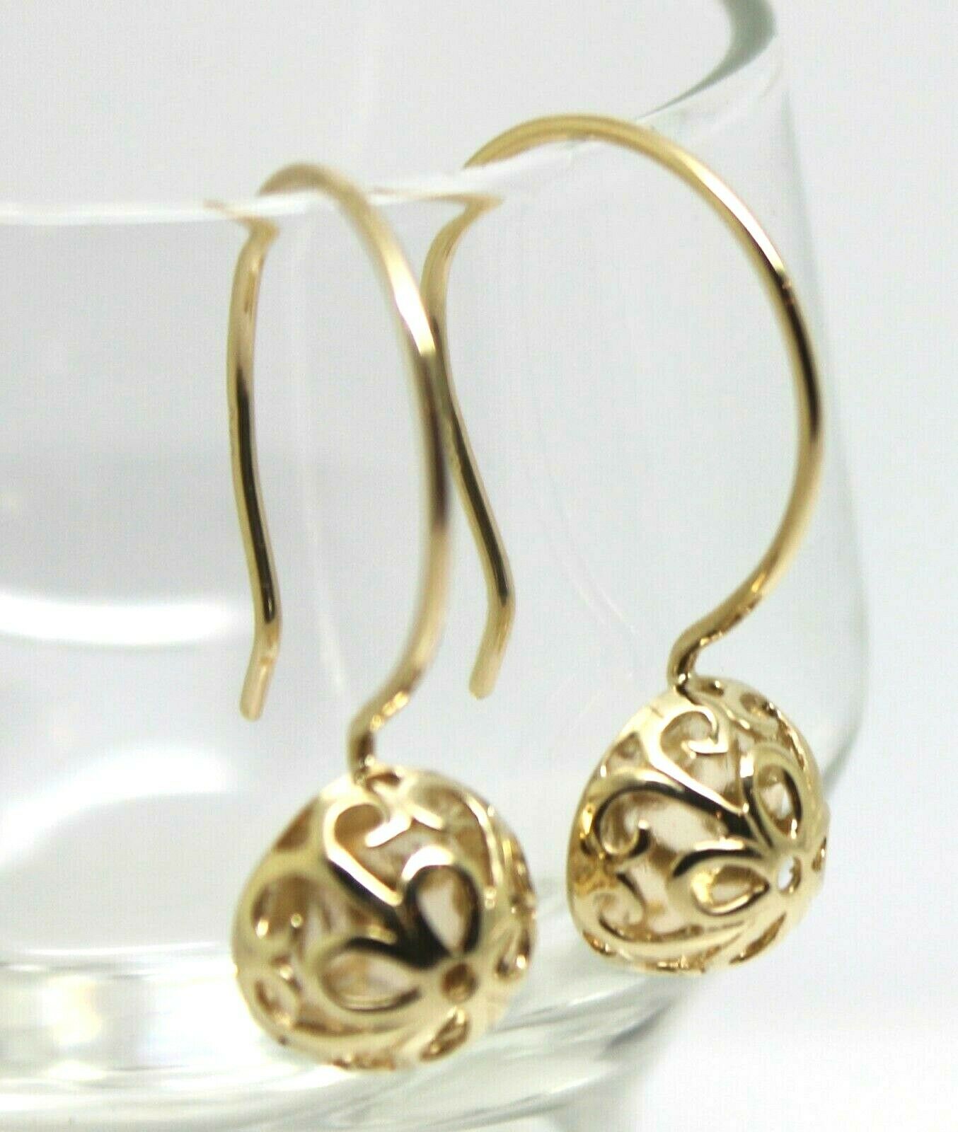 Kaedesigns New 9ct Yellow, Rose or White Gold 10mm Half Ball Hook Filigree Earrings