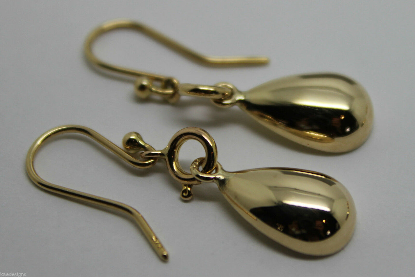 9ct Yellow or White or Rose Gold interchangeable earrings heart, ball, teardrop Tear Drop