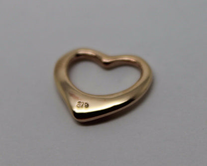 Genuine 9ct Yellow or Rose or White Gold Small Heart Charm / Pendant