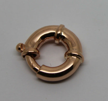 Genuine Heavy 18mm 9ct 375 Large Rose Gold Bolt Ring Clasp