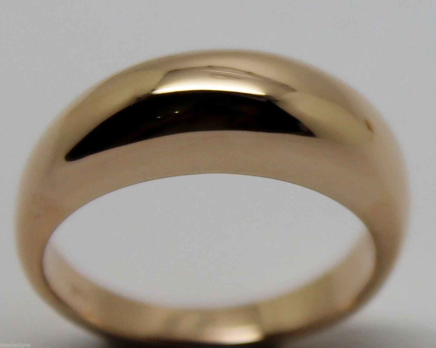 New Genuine Solid 9ct White Or Rose Or Yellow Gold High 7mm Dome Ring Your Size - Sizes R to Z