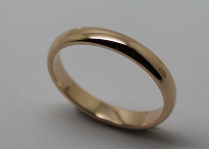 Genuine Custom Made Solid 18ct 18kt Rose Gold 4mm Wedding Band