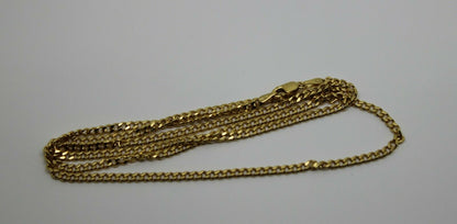 Genuine 9ct Yellow Gold Kerb Curb Chain Necklace 55cm