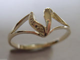 Genuine Delicate 9ct 375 Yellow, Rose or White Gold Initial Ring V